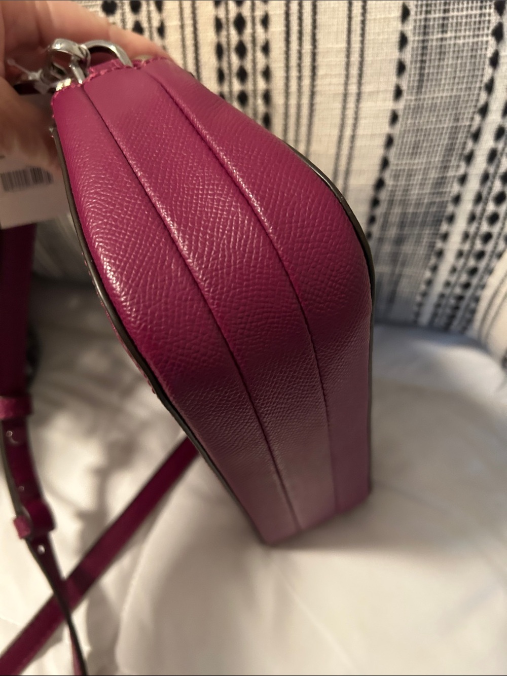 Michael Kors Houston Plum Cross Grain Saffiano Crossbody Bag NWT - Picture 12 of 13